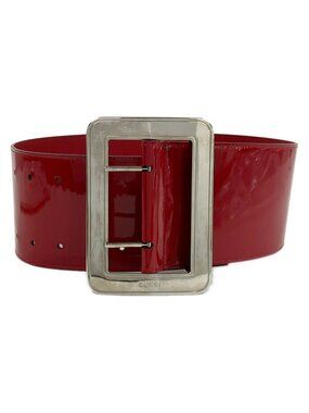Gucci Belt 80 32 Red Leather